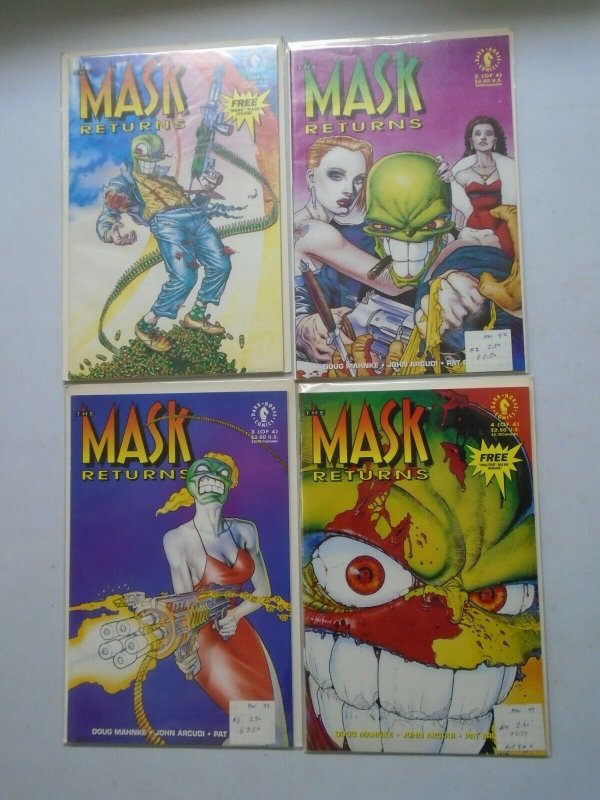 The Mask Returns set #1-4 8.0 VF (1992 Dark Horse)