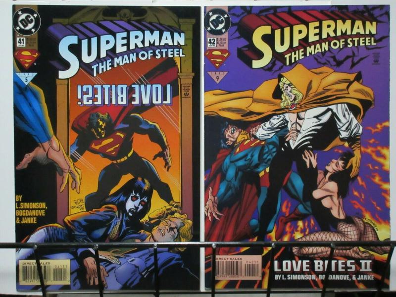 SUPERMAN MAN OF STEEL (1991) 41-42  LOVE BITES!