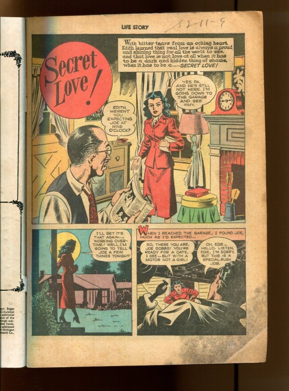 Life Story #1 - Marc Swayze / Golden Age / WE COMBINE SHIPPING (2.5) 1949