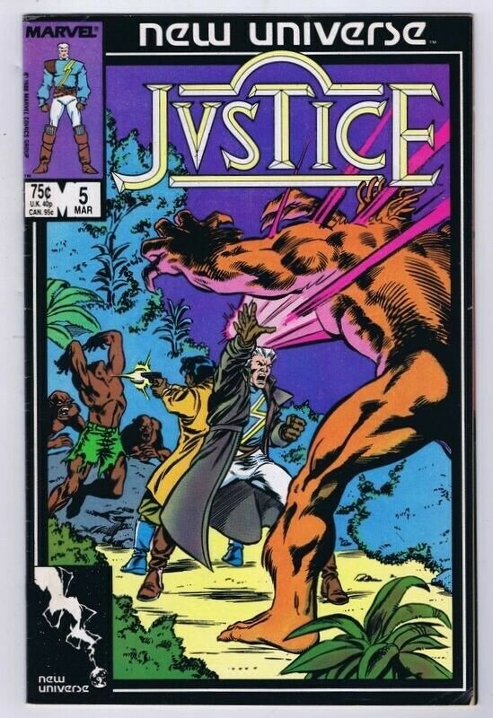 Justice #5 ORIGINAL Vintage 1987 Marvel Comics