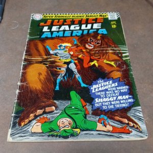 JUSTICE LEAGUE OF AMERICA 45 SHAGGY MAN FIRST APPEARANCE DC COMICS 1966 the atom 