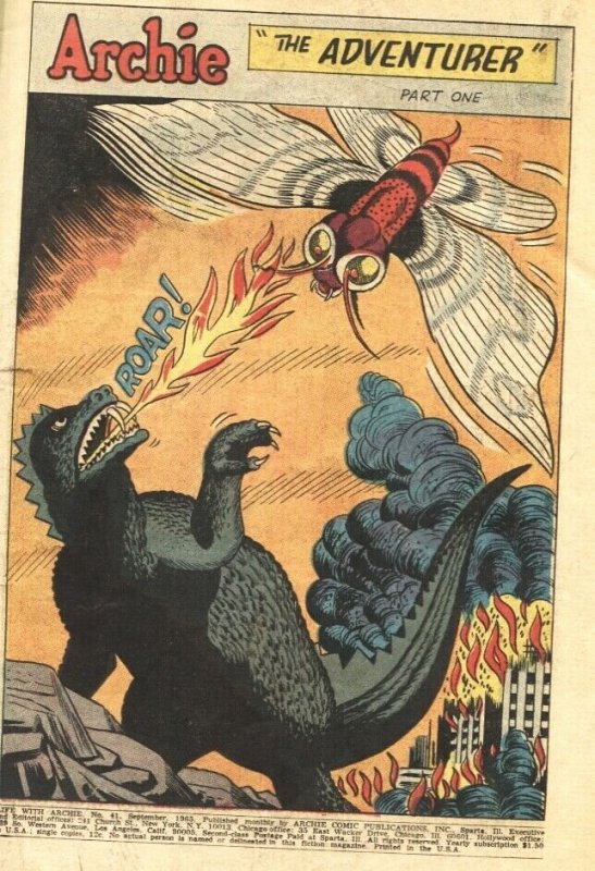 Life With Archie #41 First US appearance of GODZILLA in comics