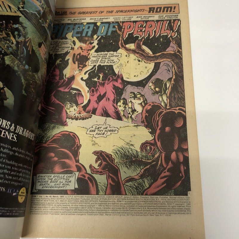 Rom (1982) # 40 (VF) Canadian Price Variant • Bill Mantlo • Marvel