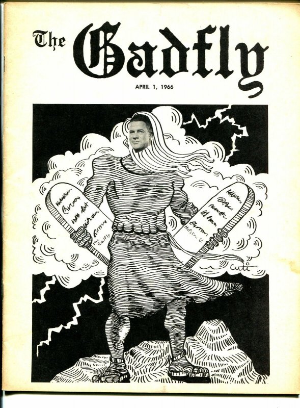 Gadfly 4/1/1966-Nick Cuti-Hofstra University humor mag-Al Feldstein-Thing-VG