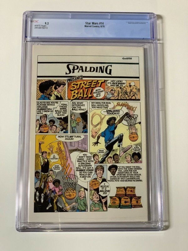 Star Wars 14 cgc 9.2 wp marvel 1978
