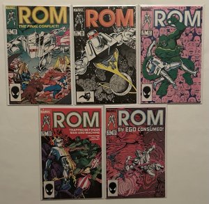Rom #65,66,67,68,69 1985 Lot Marvel Comics