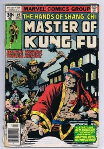 Master of Kung Fu #54 ORIGINAL Vintage 1977 Marvel Comics Shang Chi
