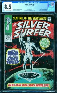 Silver Surfer 1  CGC 8.5   ow/w pages!