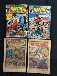 MARVEL BRONZE AGE COMIC LOT MOST VG-FN+ AVENGERS, FANT. 4, DAREDEVIL, LUKE CAGE