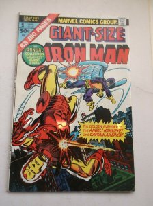 MARVEL: GIANT-SIZE IRON MAN #1, TIN MAN VS ANGEL/HAWKEYE/CAPTAIN AMERICA, 1975!!