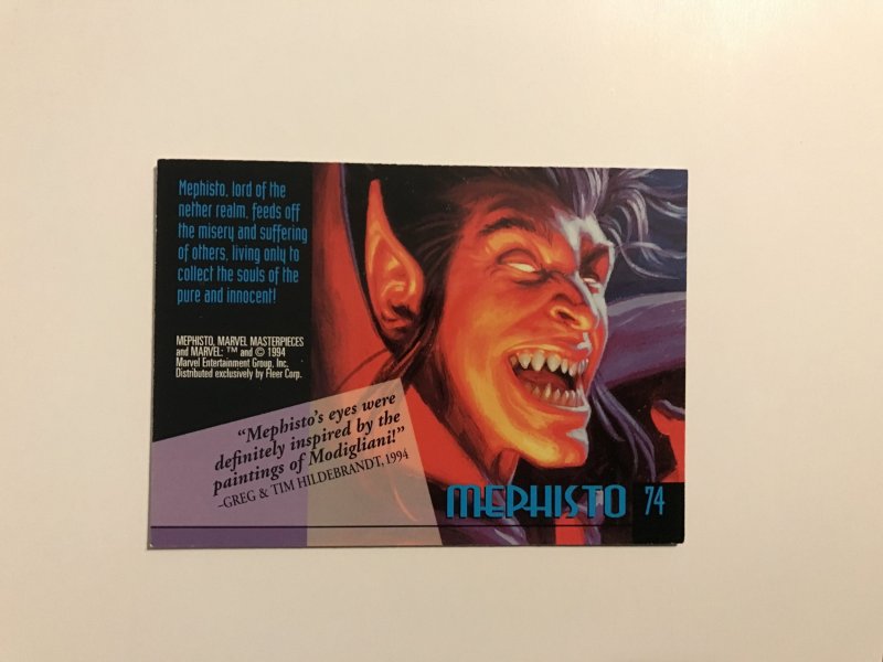 Mephisto #74 card : 1994 Marvel Masterpieces, NM; Hilderbrandt art