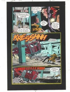 JLA: Incarnations #7 p.18 Color Guide Art - Killer Subway Train by John Kalisz