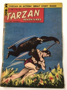 TARZAN ADVENTURES V 7#33  (1958)black & white daily strip reprints FR