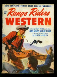 Range Riders Western Pulp October 1952- Steve Reese- Joseph Chadwick - VG 