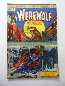 Werewolf by Night #9 (1973) FN Condition tiny moisture stain bc
