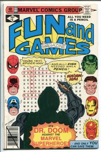 MARVEL FUN AND GAMES #6 1980-UNWORKED PUZZLES AND GAMES-SPIDERMAN-HULK-vf