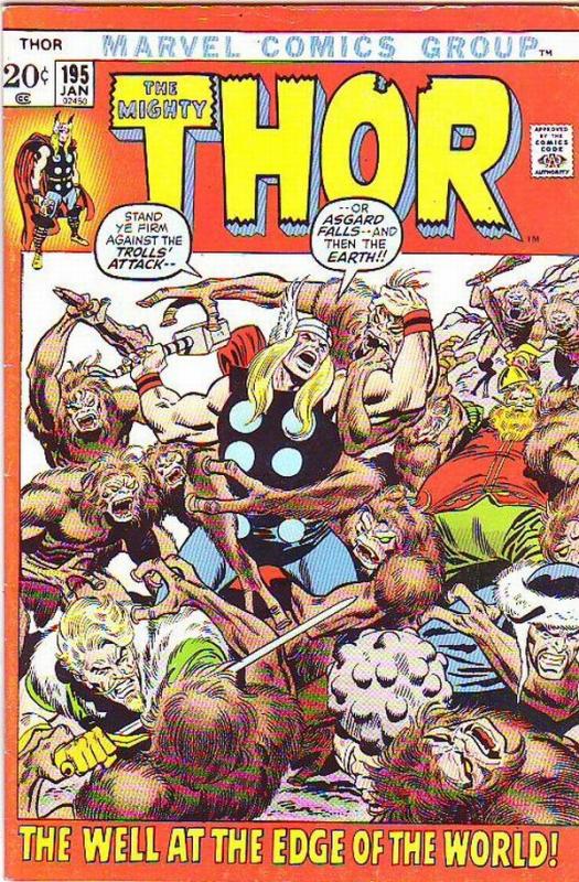 Thor, the Mighty #195 (Jan-72) FN/VF+ Mid-High-Grade Thor