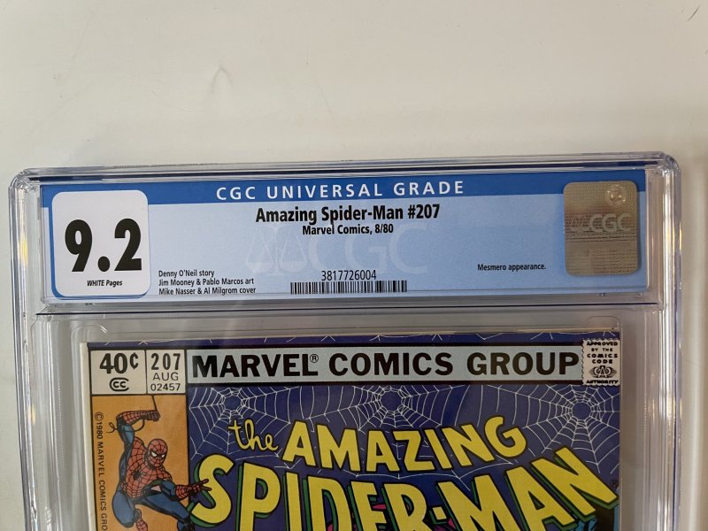 Amazing Spider-Man #207 CGC 9.2 - Newsstand - Mesmero Appearance