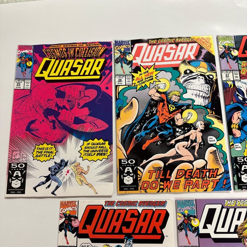 5 Quasar Marvel Comic Books # 25 26 27 28 29  Hulk Thor Avengers  39 CT1