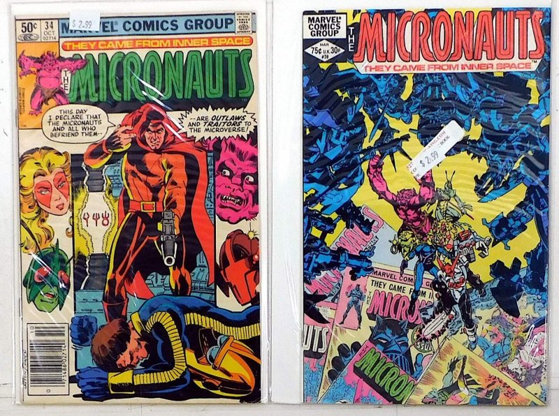 Micronauts Lot of 2 #34, 39 (1981) Marvel Comics 1st Print Comic Books