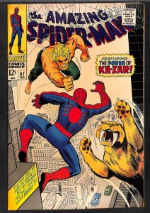 Amazing Spider-Man #57 VG/FN 5.0 Ka-Zar!! Marvel Comics Spiderman