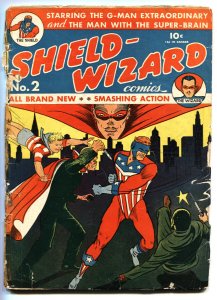 SHIELD WIZARD COMIC #2 1940-MLJ-GOLDEN AGE-ORIGIN ISSUE comic book