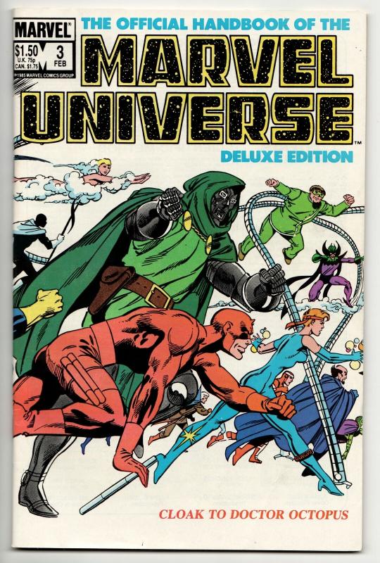 Official Handbook of the Marvel Universe #3 Deluxe Edition (1986) FN