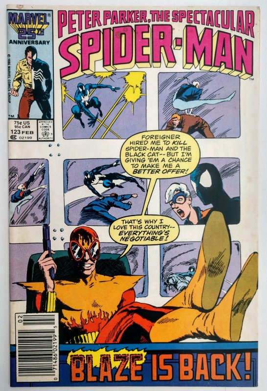 The Spectacular Spider-Man #123 (VF/NM, 1987) NEWSSTAND