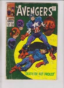 Avengers #56 low grade - captain america & death of bucky re-cap - roy thomas