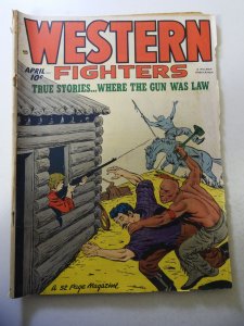 Western Fighters #17 (1950) VG Condition 1/2 spine split