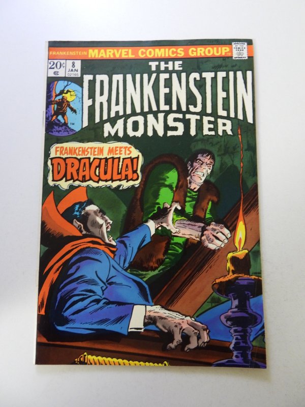 The Frankenstein Monster #8 VG+ condition bottom staple detached from cover