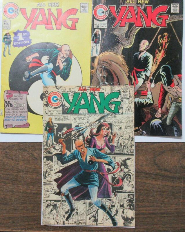 All New Yang (Charlton Comics 1973) #1, 4, 9 Kung Fu Master with a Curse!