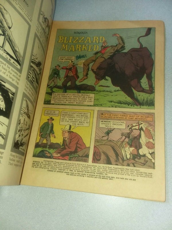 Bonanza comics #19 TV Show Photo Cover Gold Key 1966 silver age western spaghett