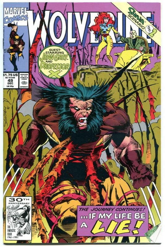 WOLVERINE #49, Marc Silvestri, 1988,  Sabretooth, NM+, more in store
