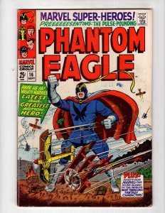 Marvel Super-Heroes #16 (1968) PHANTOM EAGLE! CAP! SUBBY! TORCH!  / ID#218-A