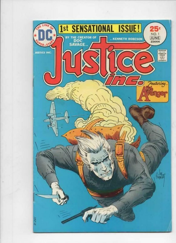 JUSTICE INC #1, VG/FN, Joe Kubert, The Avenger, 1975, more in store