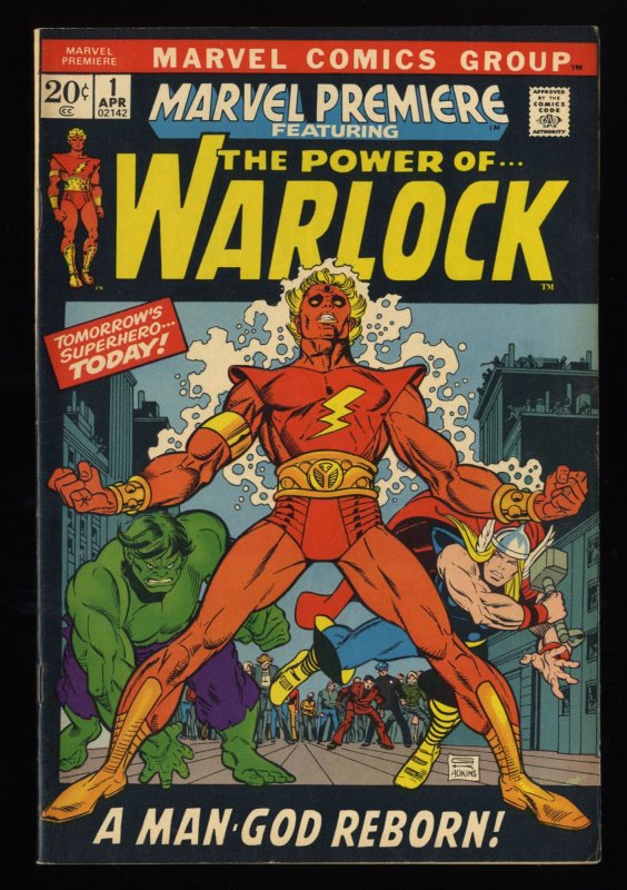 Marvel Premiere (1972) #1 VF- 7.5 1st Appearance HIM as Adam Warlock!