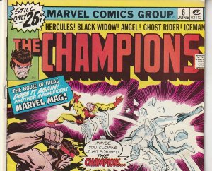 The Champions(Marvel, vol. 1) # 6 Black Widow, Ghost Rider, X-Men, Hercules