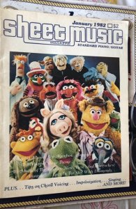 Muppets cover sheet music magazine,1/1982,Beatles too!