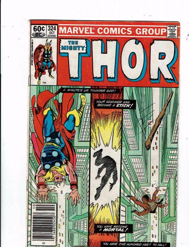 Lot Of 5 Mighty Thor Marvel Comic Books # 291 308 324 325 329 Avengers Loki BD2