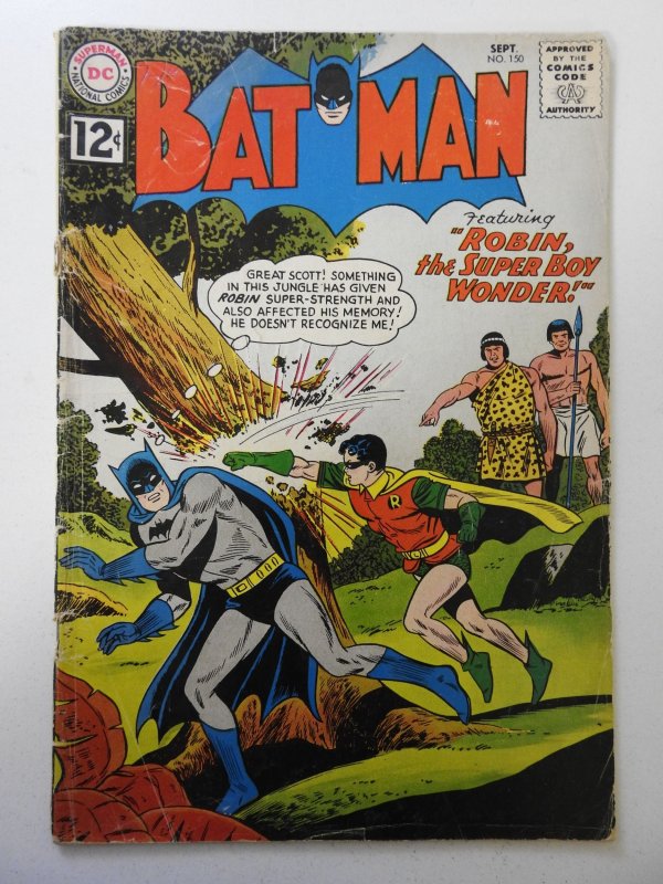Batman #150 (1962) GD Condition cover detached, 1/2 in spine split
