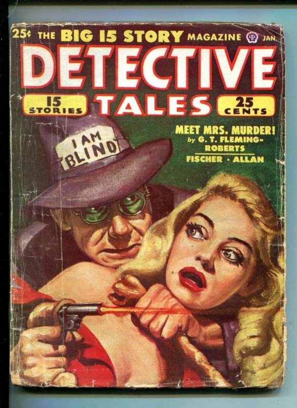 DETECTIVE TALES-01/1949-HARD BOILED PULP-MACDONALD-WEIRD MENACE-good/vg