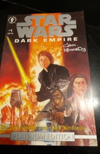 Star Wars Dark empire Platnum edition #1 signed by artist  Cam Kennedy