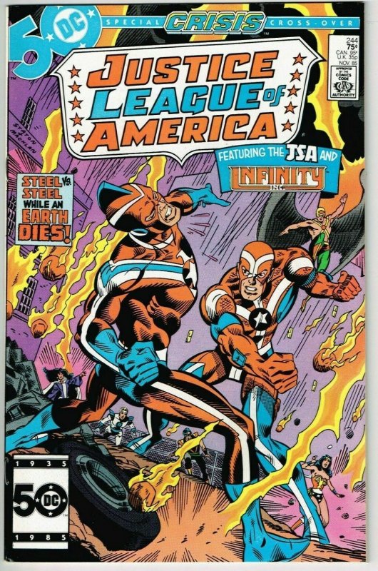 Justice League #244 (1960) - 8.0 VF *Crisis Crossover*