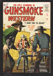 Gunsmoke Western #42 1957-Atlas-Kid Colt-John Severin--Jack Keller-Frank W. B...