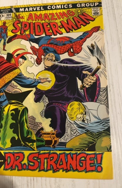 The Amazing Spider-Man #109 (1972) Guest starring Dr Strange