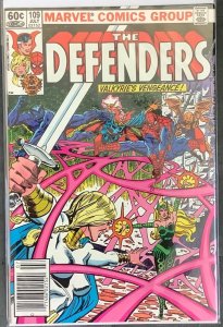 Defenders #109 Newsstand Edition (1982 Marvel) Spider-Man Appearance VF+