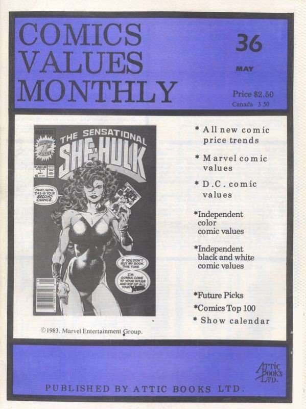 Comics Values Monthly #36 FN ; Attic | She-Hulk