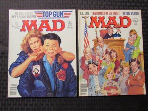 1986/87 MAD Magazine #267 VG+ #274 VG/FN #276 VG+ Top Gun LOT of 3