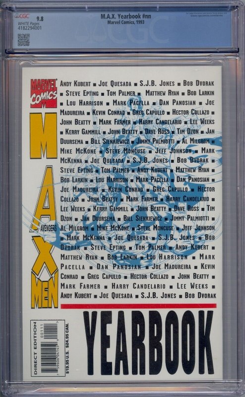 MAX YEARBOOK #NN CGC 9.8 HOLOGRAM COVER VERY RARE HTF
